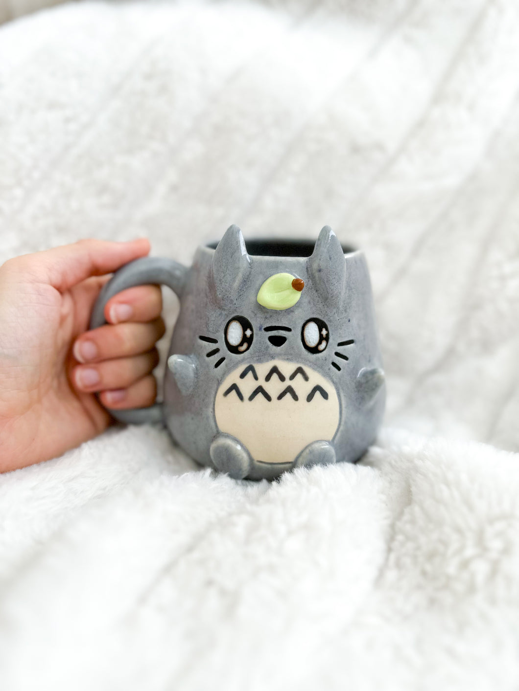 Chunky Gray Totoro Mug