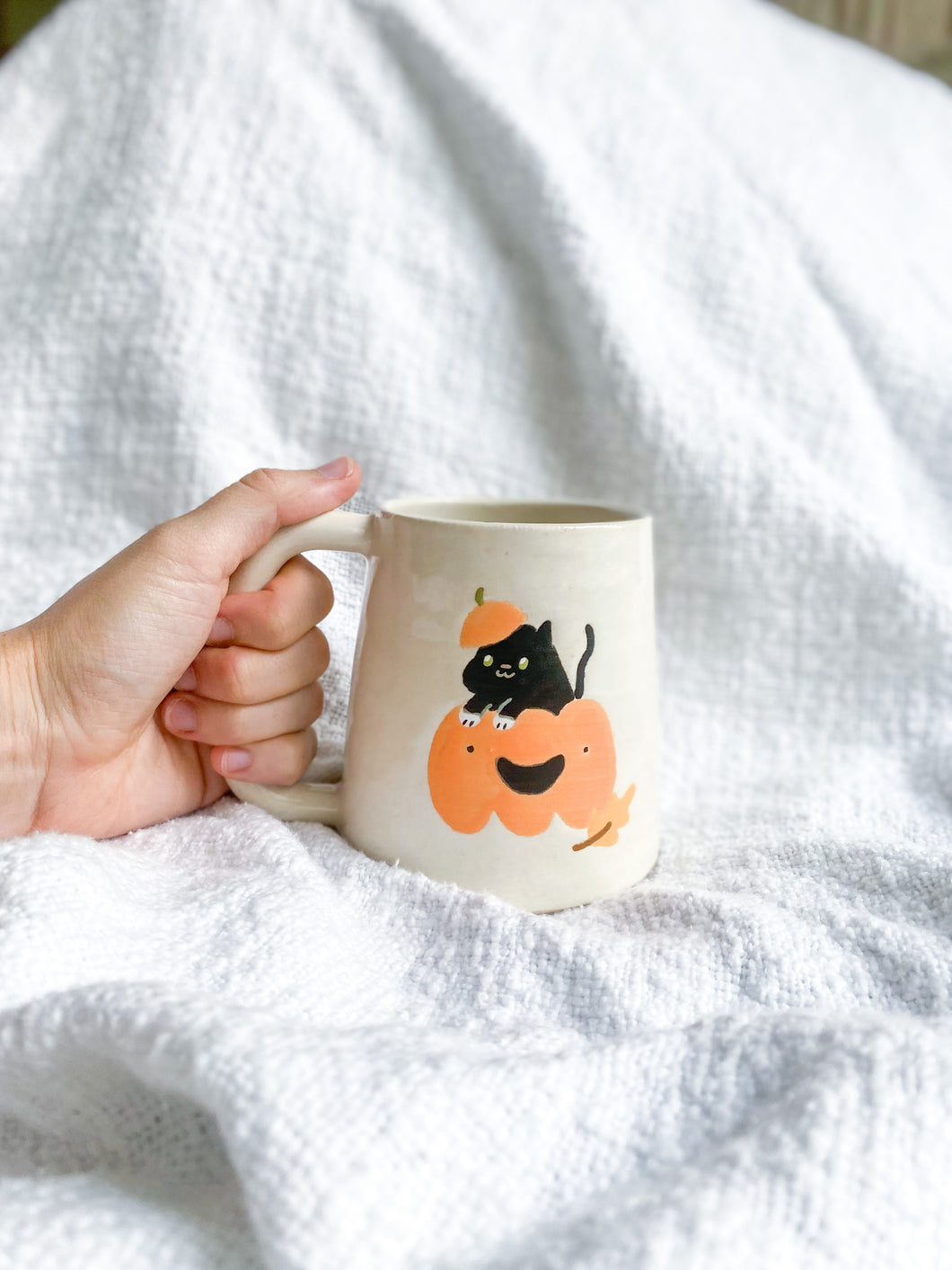 LIMITED EDITION Lil Black Cat & Pumpkin 14oz