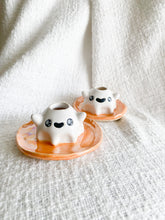 Load image into Gallery viewer, Orange Ghostie Candlestick Holder
