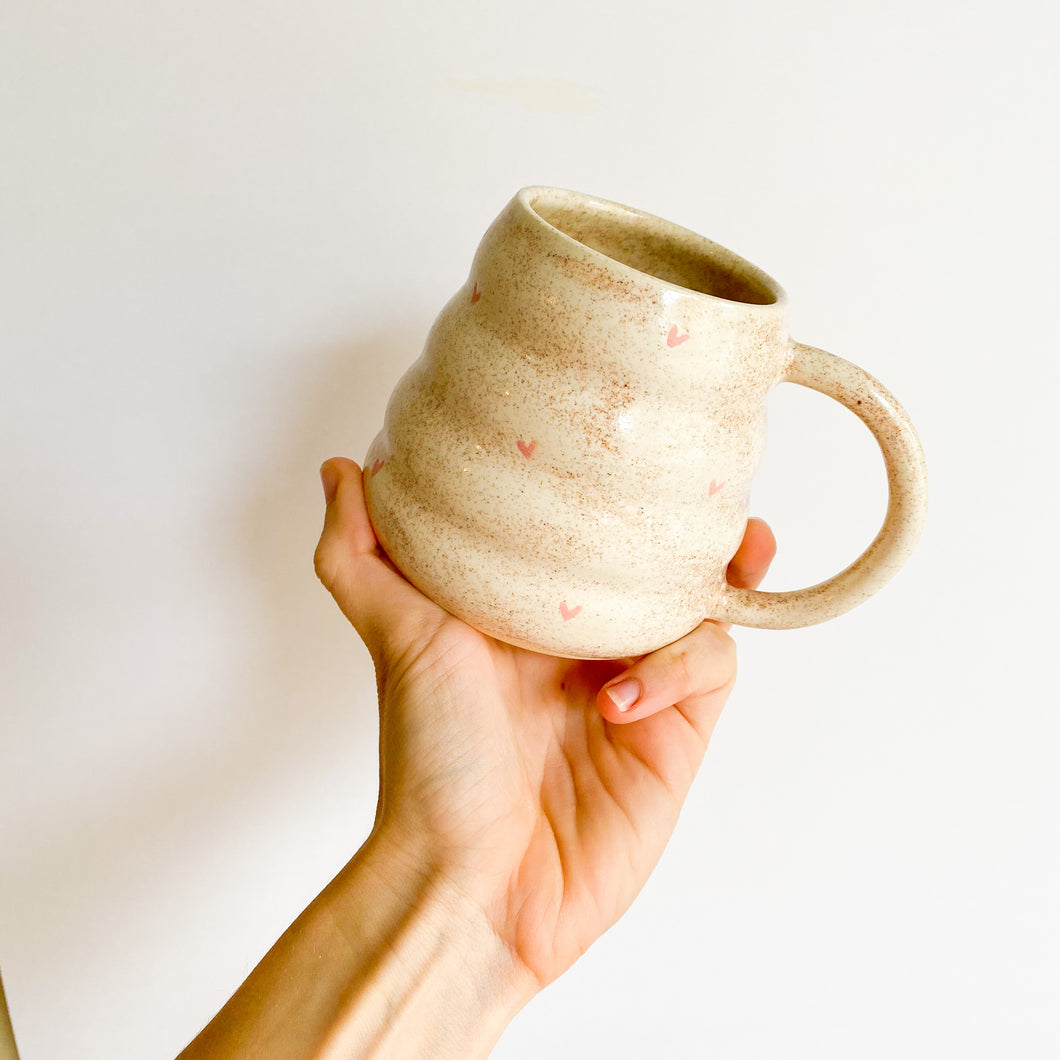 Tiny Hearts Bubble Mug 16oz