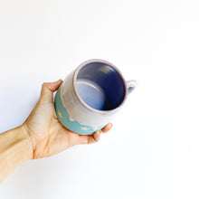 Load image into Gallery viewer, Lavender/Blue Star Drip Mug 12oz
