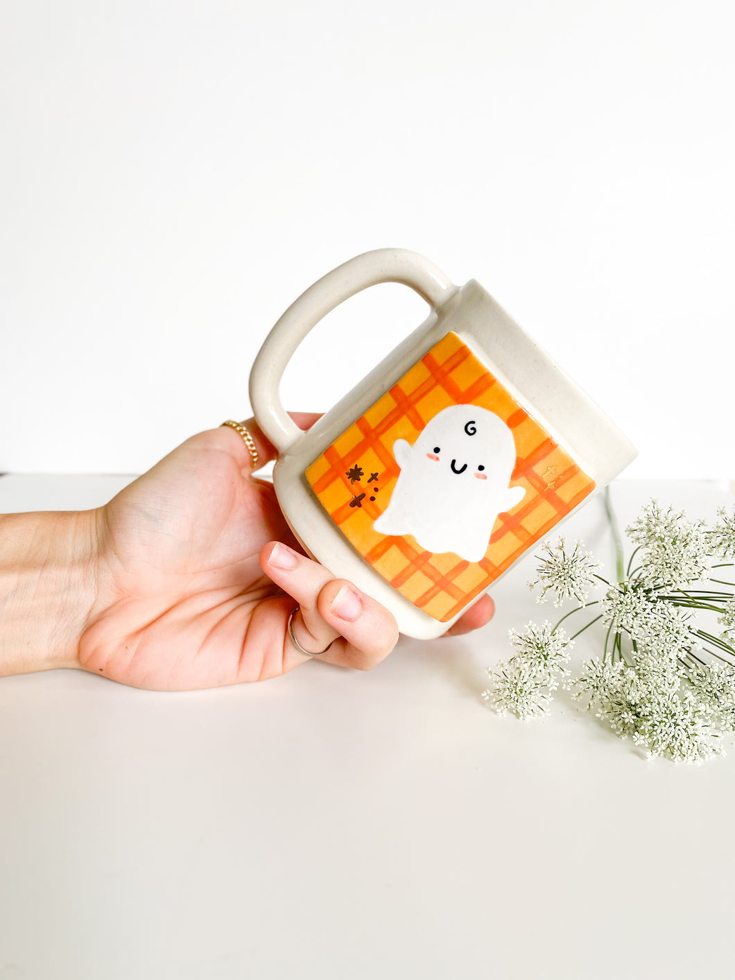 Plaid Baby Ghost 14oz Mug (10)