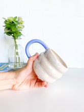 Load image into Gallery viewer, Opal Cloud Latte Mug Blue Handle (33)
