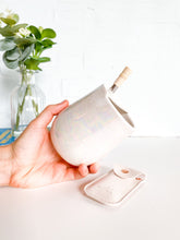 Load image into Gallery viewer, Opal Wine Glass w/ Mother of Pearl Sukk Straw
