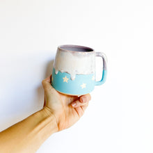 Load image into Gallery viewer, Lavender/Blue Star Drip Mug 12oz
