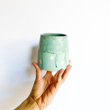 Load image into Gallery viewer, Juniper Forest Star Drip Mug 14oz

