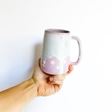 Load image into Gallery viewer, Lavender Star Drip Mug 14oz
