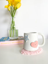 Load image into Gallery viewer, Happy Stars &amp; Hearts Mug &amp; Mug Rug (13)
